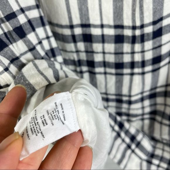 Theory Side Button Midi Skirt Modern Plaid - Picture 6 of 6